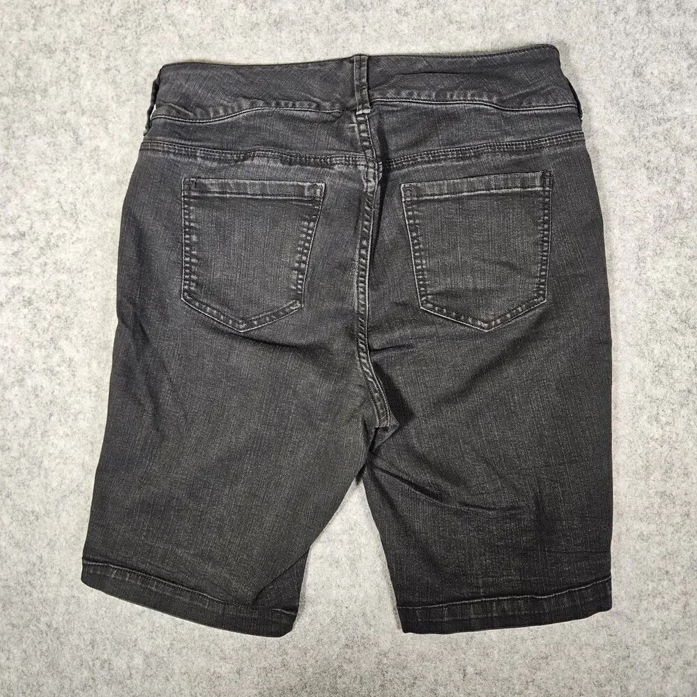 Torrid‎ Womens Black Bermuda Shorts Comfort Casual Rock Goth Scene Alt Size 12